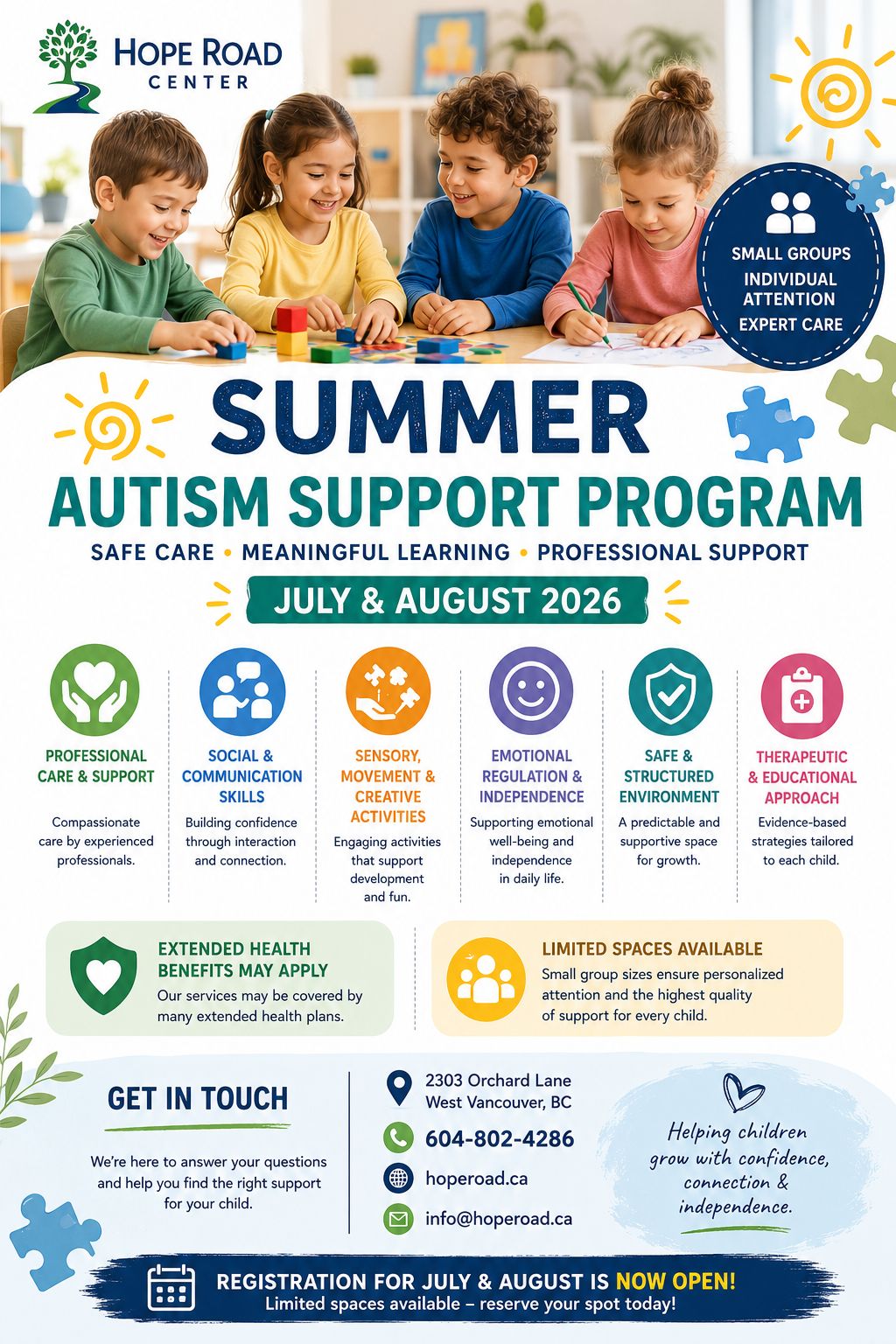 English summer autism poster